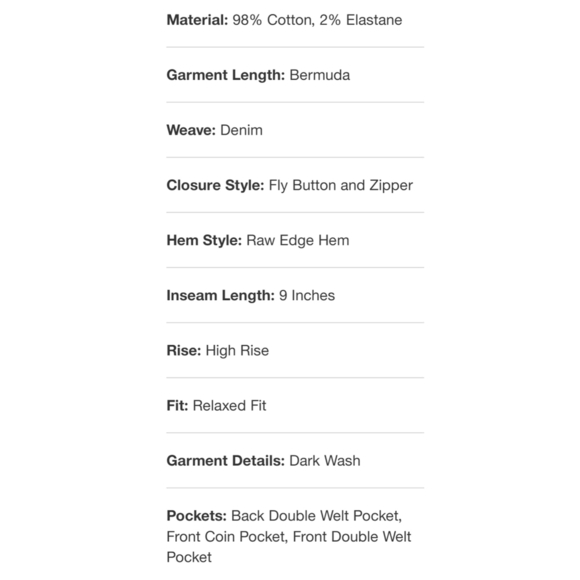 Universal Thread  High rose Bermuda Jean shorts  Dark Gray Size 0 - Picture 5 of 14